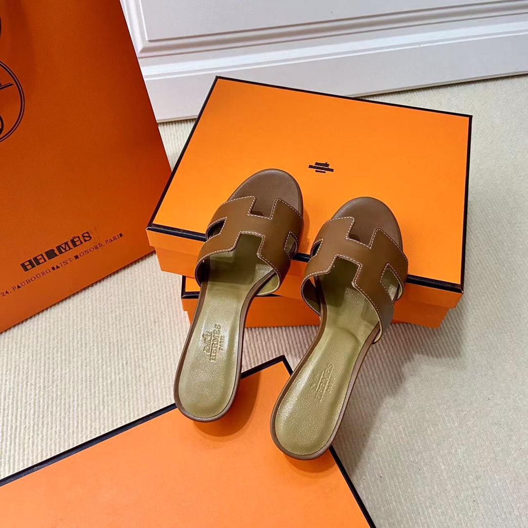 에르메스 올수공 오아시스 슬리퍼 샌들 스위프트 38